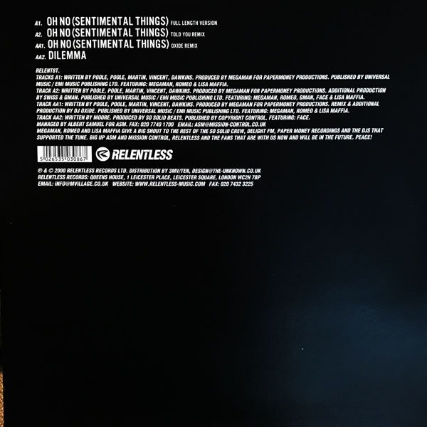 Oh No (Sentimental Things) / Dilemma